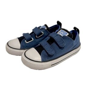 Converse Kids Blue Velcro Low-Top Sneakers